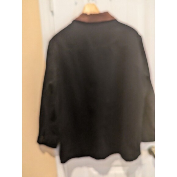 Ralph Lauren L Hunting Jacket Black RRL Utility Polo Leather Chore Western - Picture 9 of 11